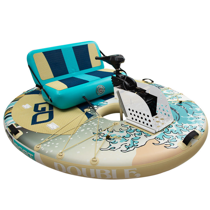 GOBOAT|Double Wave| 2-Person Portable Electric Floating Boat