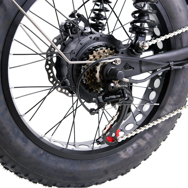 Nakto F2 500W/750W Peak, Dual Suspension, 20" Tires Fat Tire E-Bike