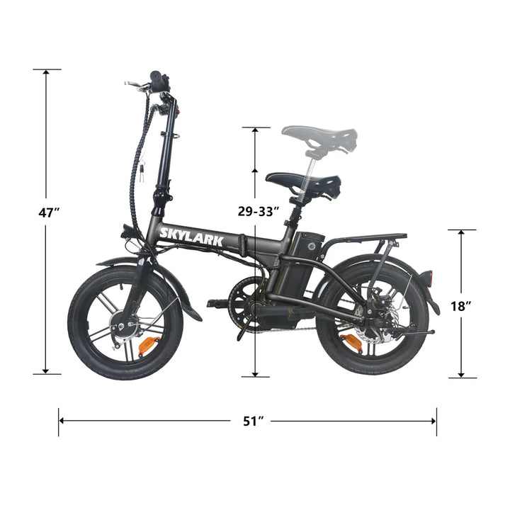 Nakto SKYLARK 2 Folding Fat Tire Electric Bike