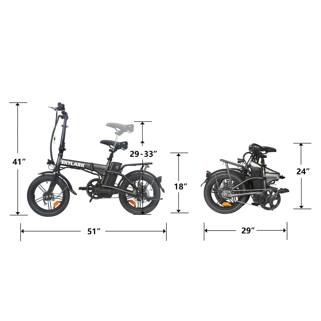 Nakto SKYLARK 2 Folding Fat Tire Electric Bike