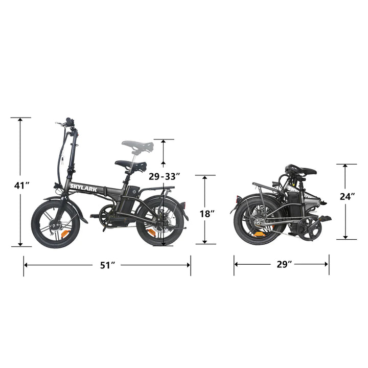 Nakto SKYLARK 2 Folding Fat Tire Electric Bike