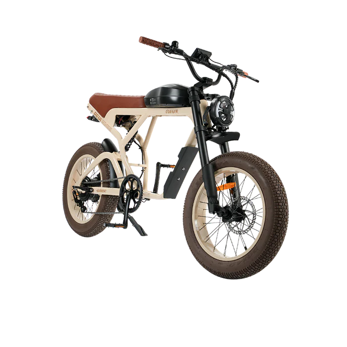 REVI BIKES| Cougar Full Suspension Vintage Electric Bike - EBike Haul