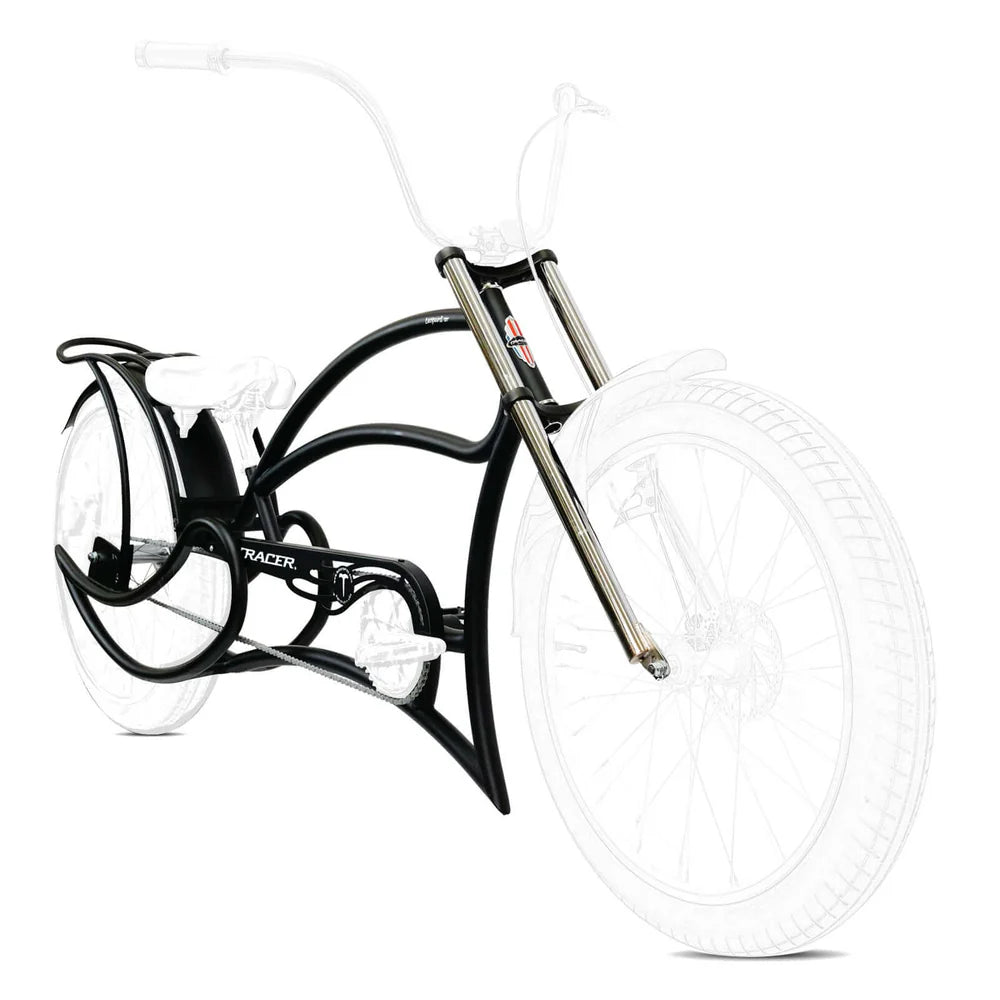 gt chopper bicycle Tracer FM-Leopard GT 26" Stretch Beach Cruiser Steel Frame Triple Tree Fork and Guard