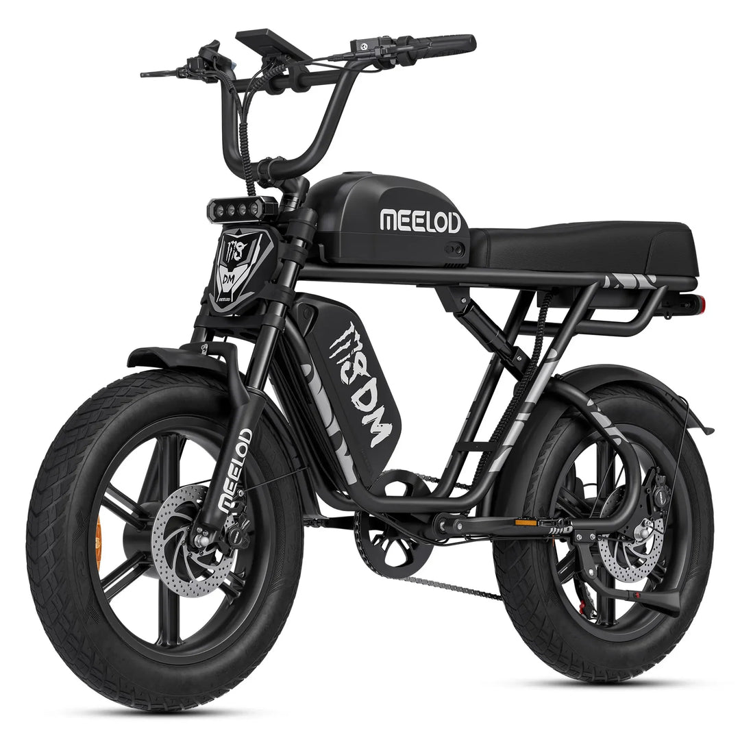 MEELOD M8DM Dual Battery Extended Double Seat Moped Style E-Bike