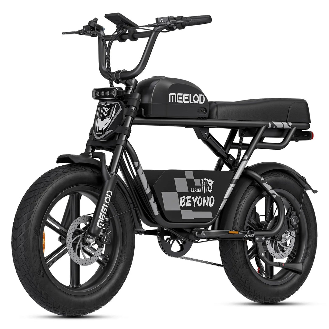 MEELOD M8 Extended Double Seat Moped Style E-Bike