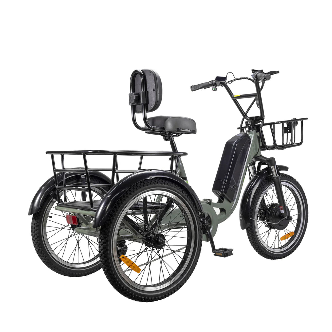 Nakto S02| 500W/750W Peak, 48V 16Ah, 60-Mile Range Electric Trike