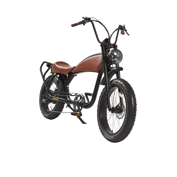 REVI BIKES|Prowler 52V 1000W Motor, Vintage Cafe Racer Electric Fat Tire Bike