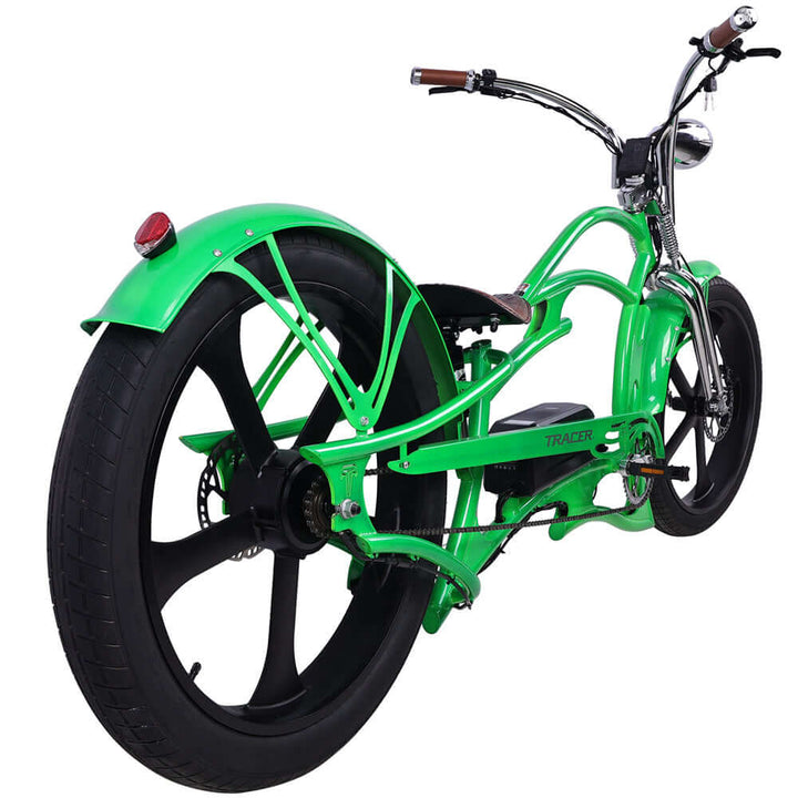 Tracer Raptor Pro DS 800W Stretch Cruiser, Chopper Fat Tire Electric Bike