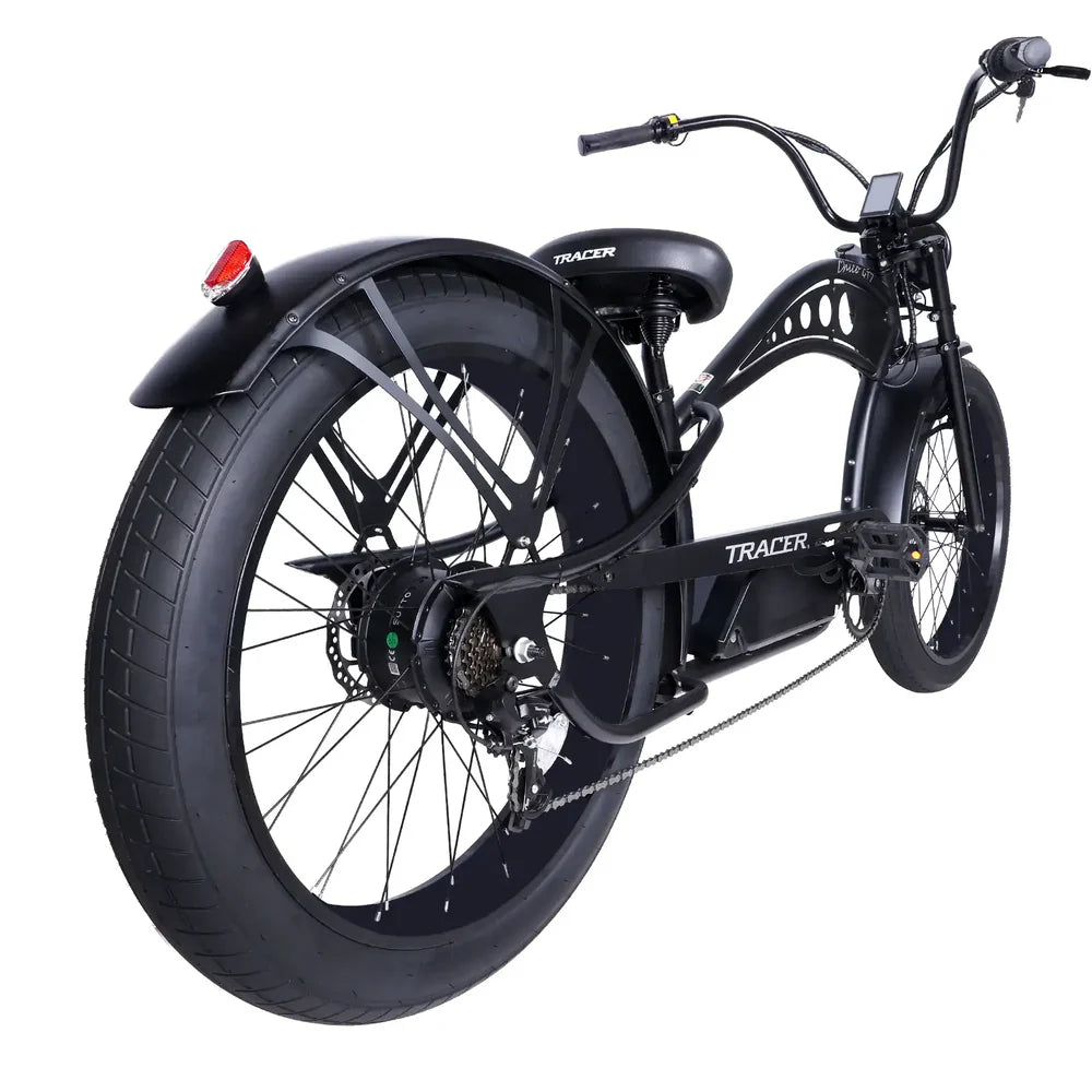 Tracer Chico GT7 750W Fat Tire, Chopper Style Stretch Cruiser Ebike
