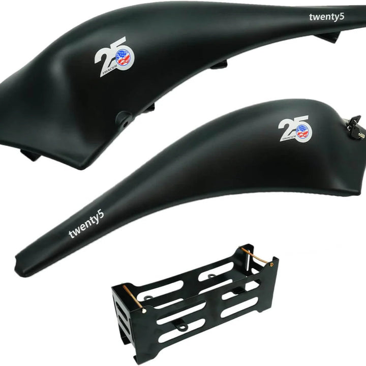 Tracer FM-Twenty5 E-Bike 26" Stretch Cruiser Steel Frame and Chain Guard for 26" x3.0, 4.0 Tire