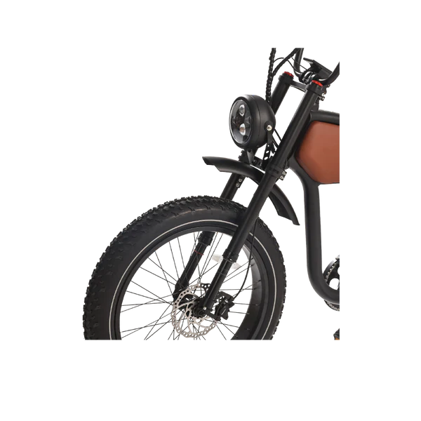 REVI BIKES|Prowler 52V 1000W Motor, Vintage Cafe Racer Electric Fat Tire Bike