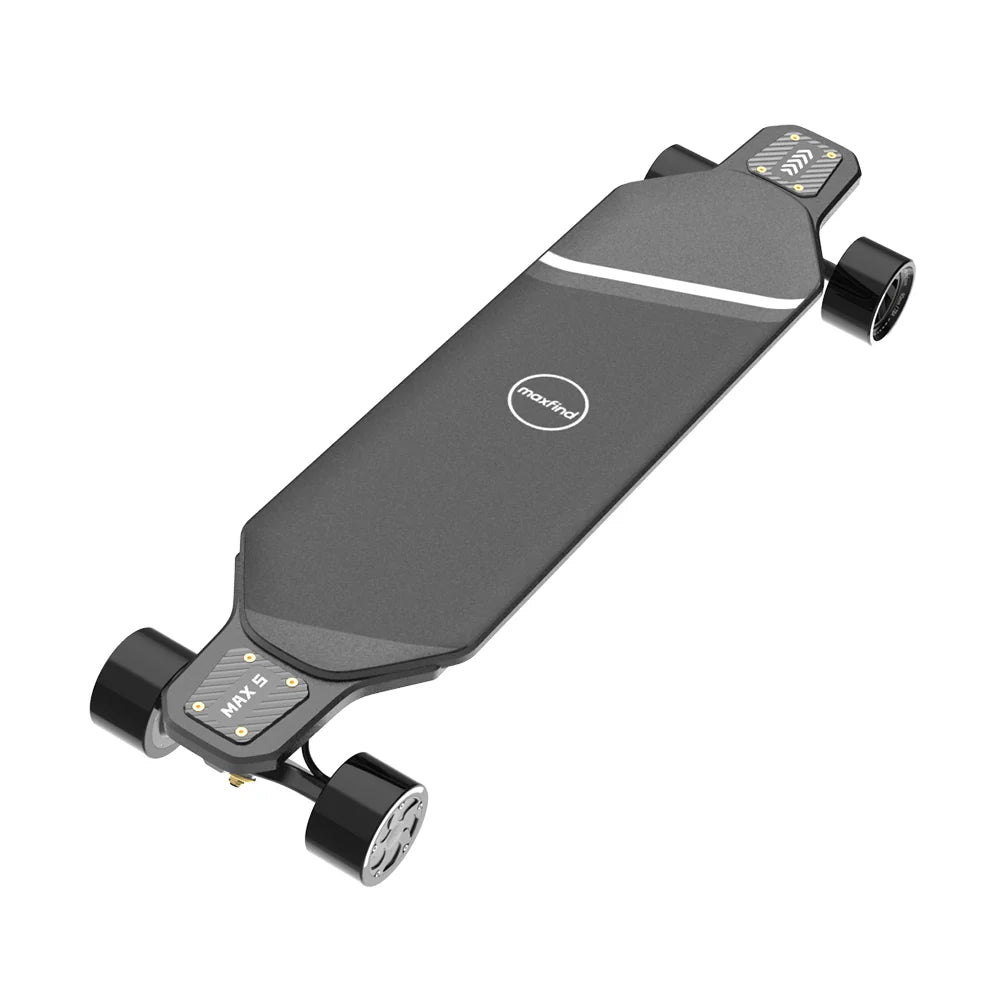 MAXFIND MAX5S| 24 MPH, 15 Mile Range, Dual 650W Motors E-Skateboard