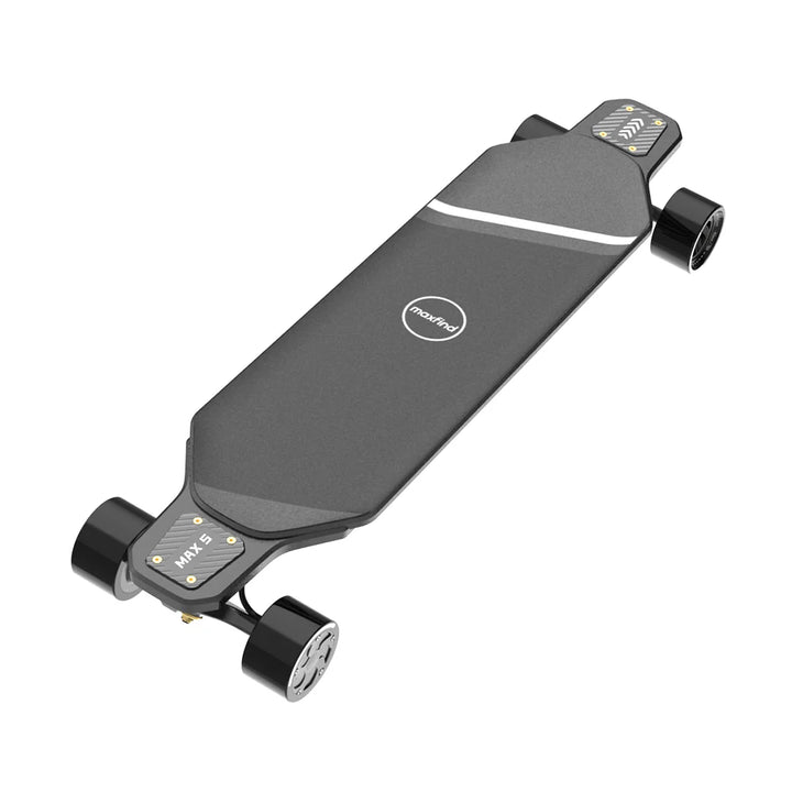 MAXFIND MAX5S| 24 MPH, 15 Mile Range, Dual 650W Motors E-Skateboard