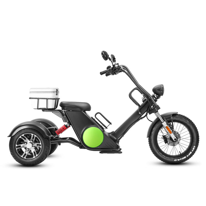 Eahora| GOLF M6G Electric Trike | 2000W Motor, Golf Bag Holder, 3-Wheel Scooter