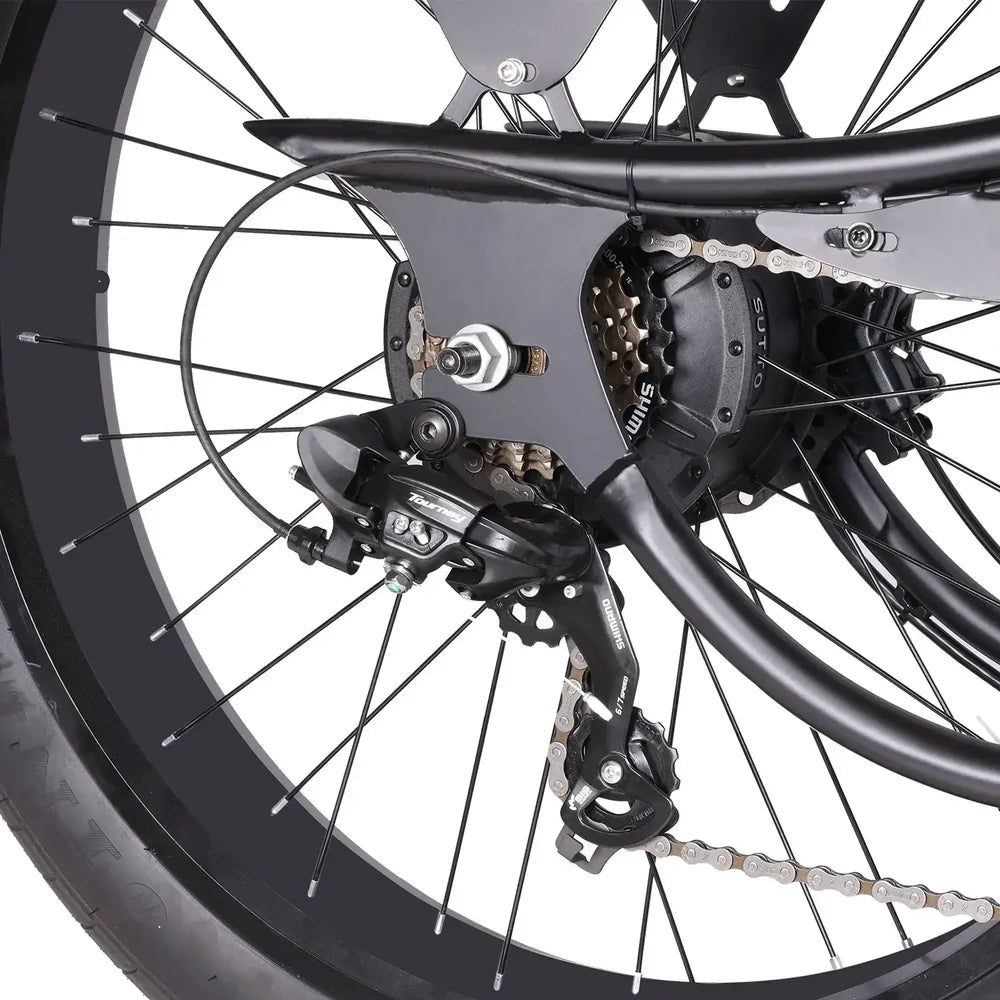Tracer Chico GT7 750W Fat Tire, Chopper Style Stretch Cruiser Ebike