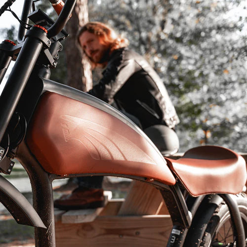 REVI BIKES|Prowler 52V 1000W Motor, Vintage Cafe Racer Electric Fat Tire Bike