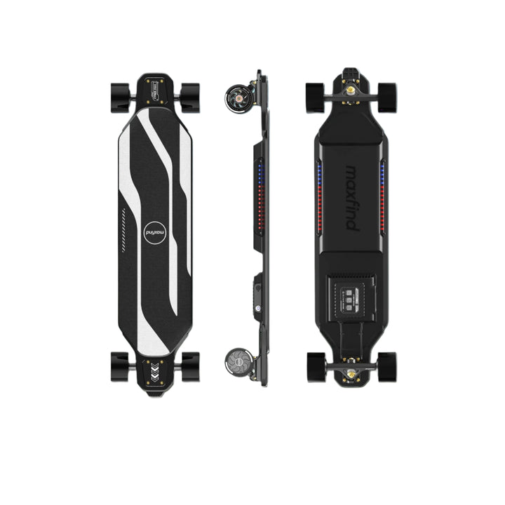 MAXFIND CYBER MAX| High Performance, Flexible Deck, RGB E-Skateboard