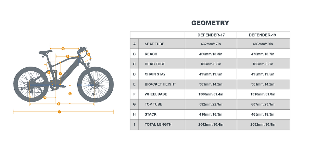 EUNORAU DEFENDER Fat Tire Electric Mountain bike (eMTB)