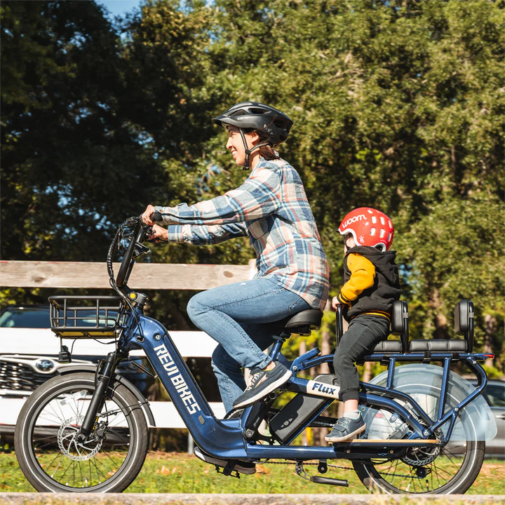 REVI BIKES| Flux Long Range Utility E-Bike | Family Ready, 100-Mile Range Option