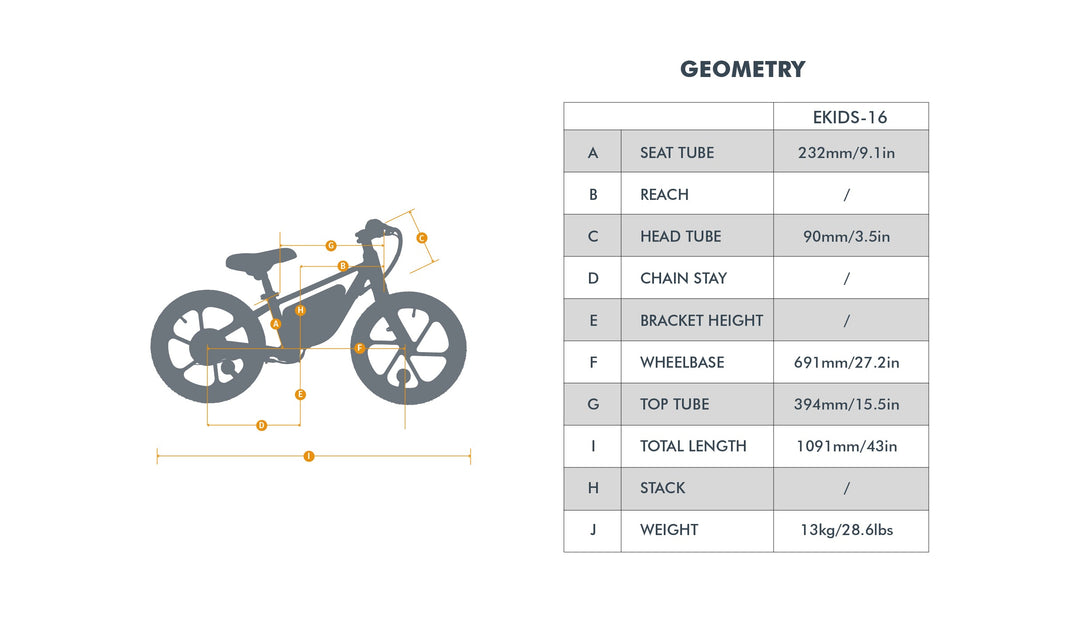EUNORAU EKIDS16 1.0 Kids Balance EBike