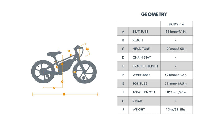 EUNORAU EKIDS16 1.0 Kids Balance EBike