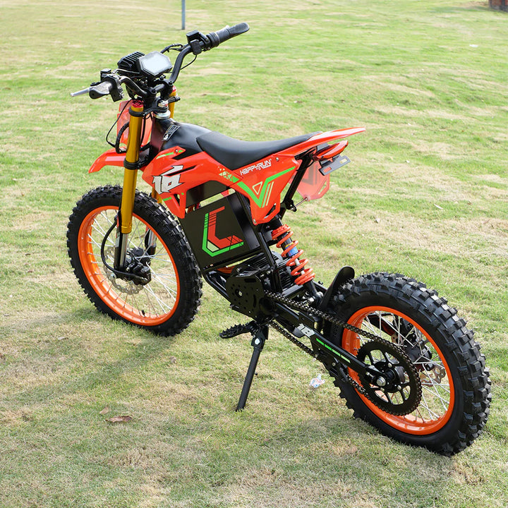 HappyRun F18 Electric Dirt Bike with Mid-Drive for Teens & Adults