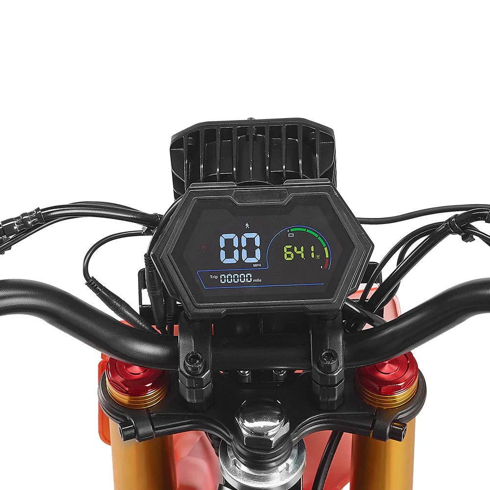 HappyRun F18 Electric Dirt Bike with Mid-Drive for Teens & Adults