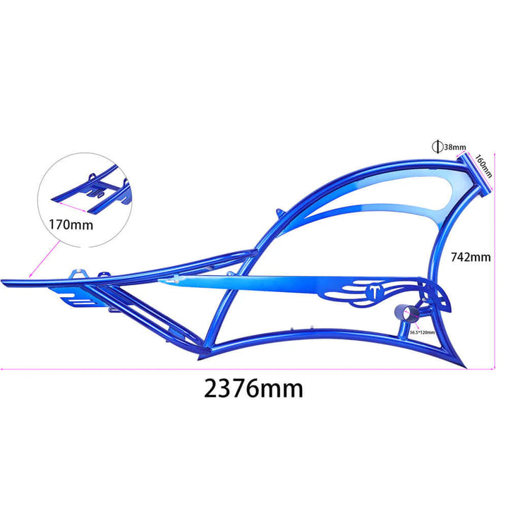 Tracer FM-Scorpion Pro DTS 26" Stretch Chopper Cruiser Over Size Steel Frame