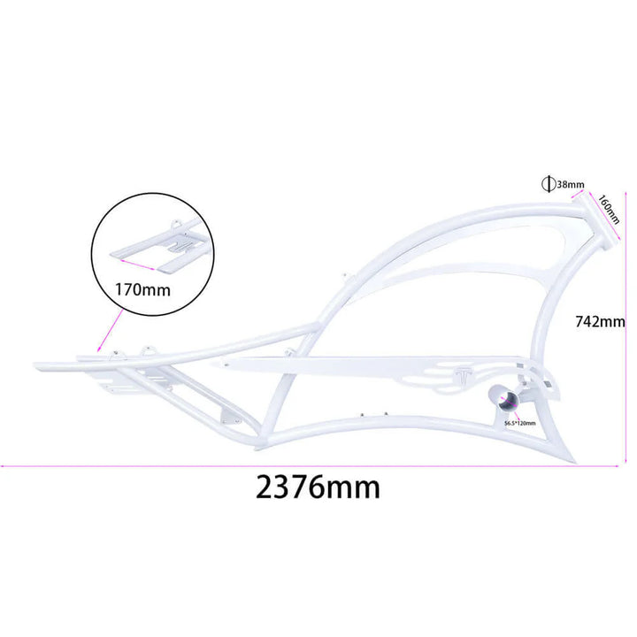 Tracer FM-Scorpion Pro DTS 26" Stretch Chopper Cruiser Over Size Steel Frame