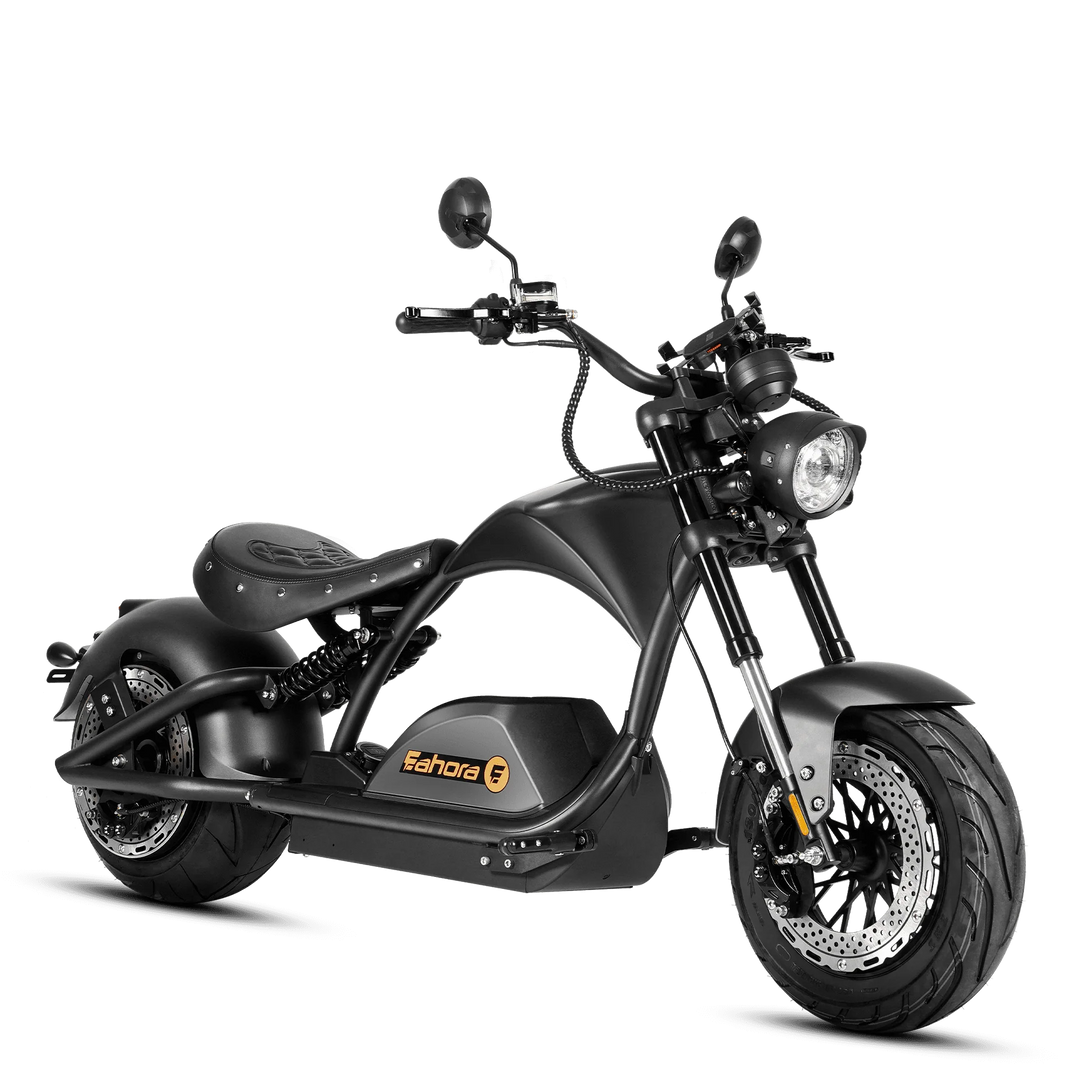 Eahora| Knight M1PS Harley-Style 50MPH,Full Suspension E-Moped Scooter