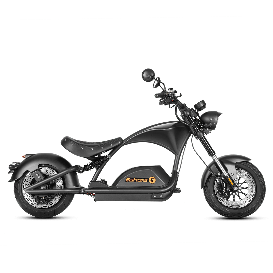 Eahora| Knight M1PS Harley-Style 50MPH,Full Suspension E-Moped Scooter