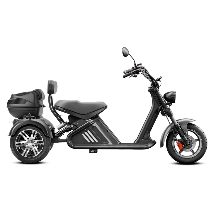 Eahora| M2 Full Suspension, Stable Ride Trike Fat Tire Electric Scooter