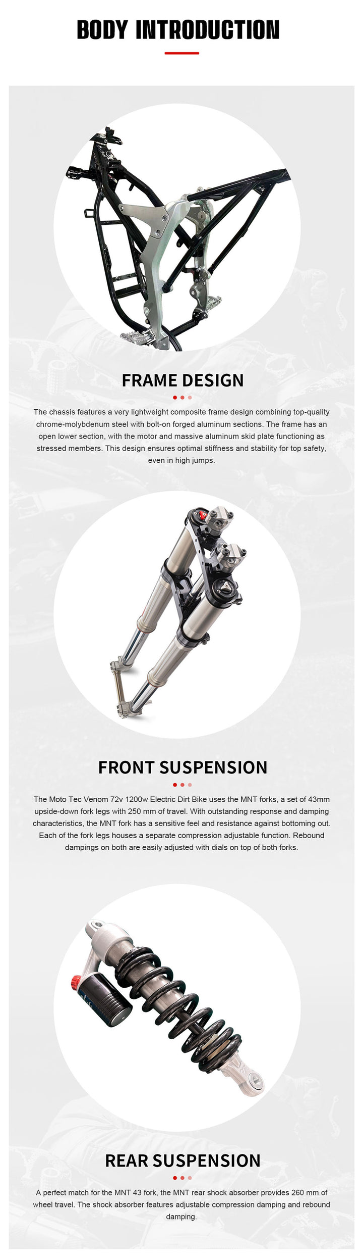 MotoTec Venom 72v 12000w Electric Dirt Bike