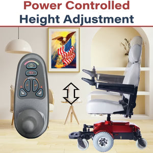 Zip’r Mantis SE Electric Wheelchair | Power Adjustable Seat, 300 lbs Capacity