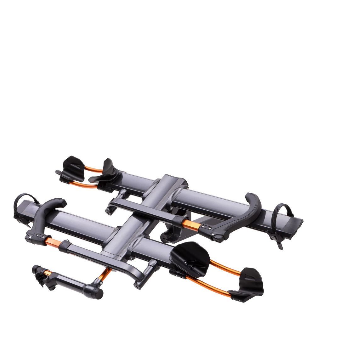 Kuat NV 2.0 1-1/4" 2-Bike Hitch Car Rack Gray Metallic with Orange Anodize