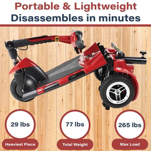 Zip'r Roo 3-Wheel Mobility Scooter | Lightweight, Portable, Travel Scooter