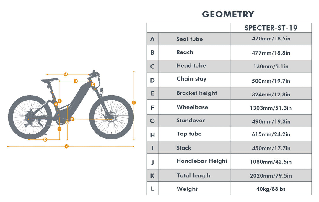 EUNORAU SPECTER-ST 2.0 1000W Mid-Drive Full Suspension MTB Step-Through EBike