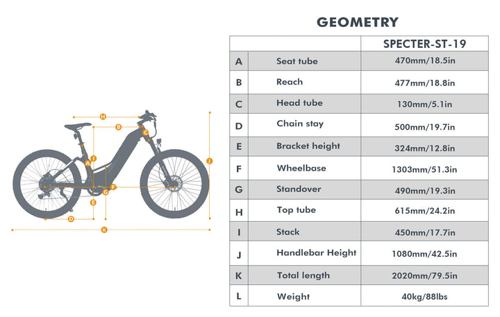 EUNORAU SPECTER-ST 2.0 1000W Mid-Drive Full Suspension MTB Step-Through EBike