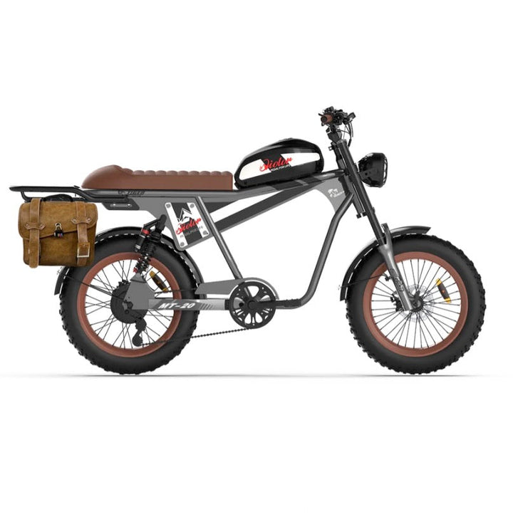 Qiolor| Tiger Plus Cafe Racer Style, 26MPH, 400lb Cap Fat Tire E-Moped