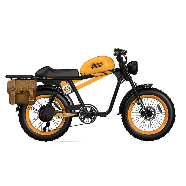 Qiolor Tiger RE| Cafe Racer Style, 26MPH, 400lb Cap Fat Tire E-Moped