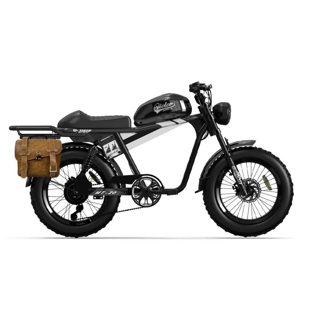 Qiolor Tiger RE| Cafe Racer Style, 26MPH, 400lb Cap Fat Tire E-Moped