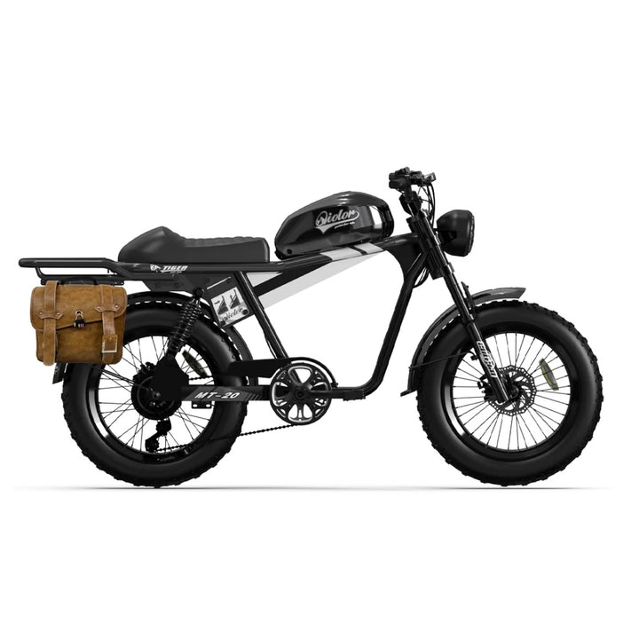 Qiolor Tiger RE| Cafe Racer Style, 26MPH, 400lb Cap Fat Tire E-Moped