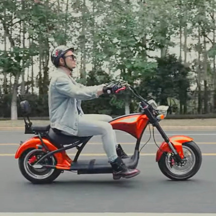 Eahora M1 Tow Seat 2000W 37MPH|40+M Electric Fat Tire Scooter Chopper