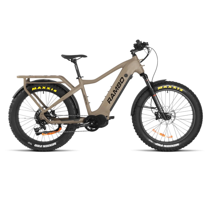 RAMBO Venom 2.0 |1000W Mid-Drive, 4.8" Fat Tires Electric Hunting Bike