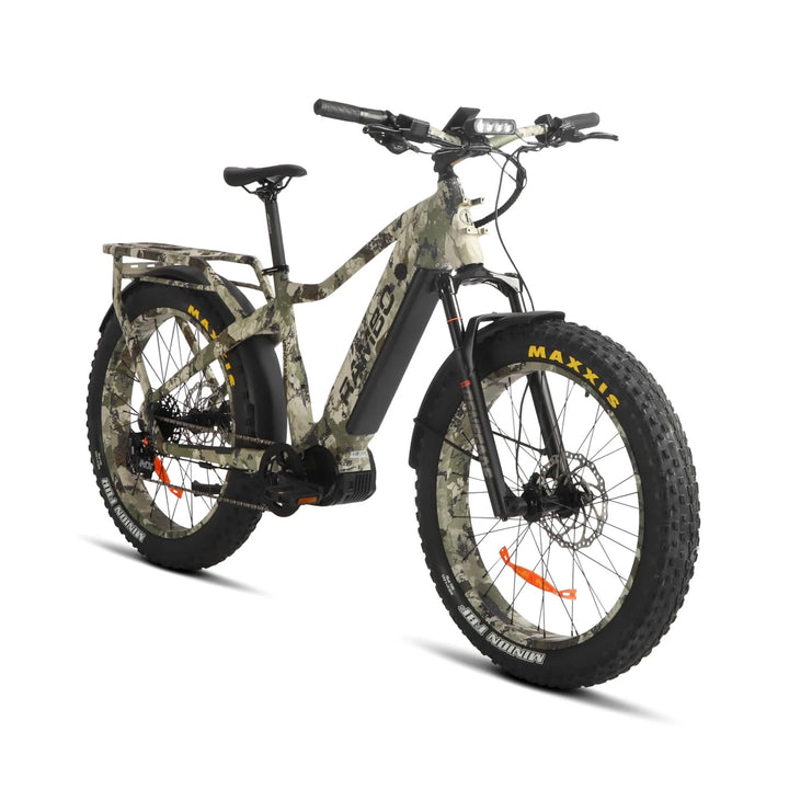 RAMBO Venom 2.0 |1000W Mid-Drive, 4.8" Fat Tires Electric Hunting Bike