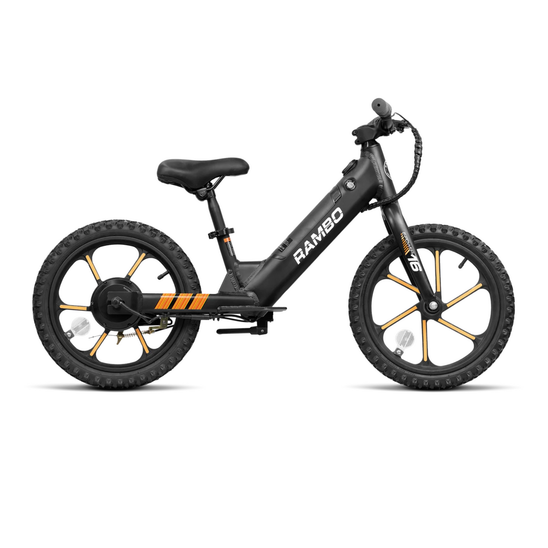 RAMBO| Lil' Whip 16" E-Moto Kids' Electric Balance Bike for Young Riders