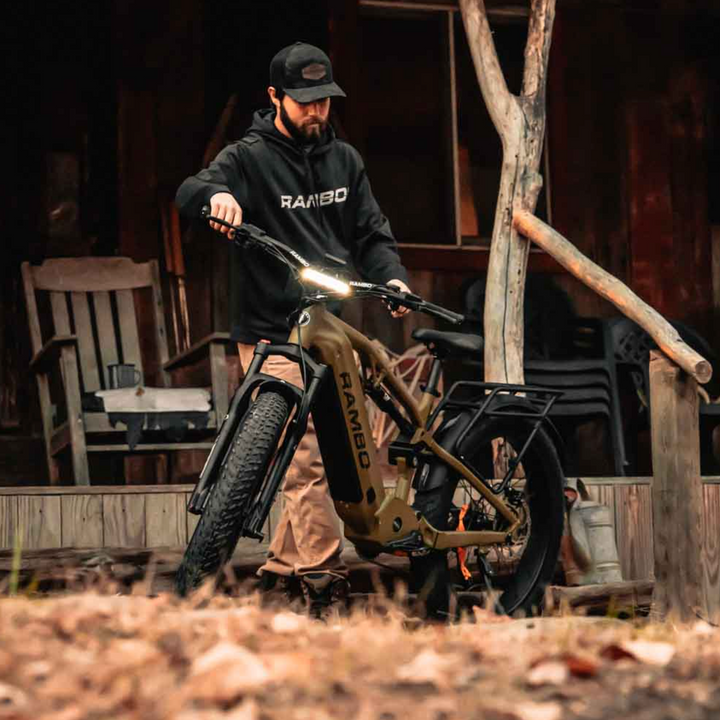 RAMBO Dominator HD| 1000W Mid-Drive Full Suspension Fat Tire Electric Bike