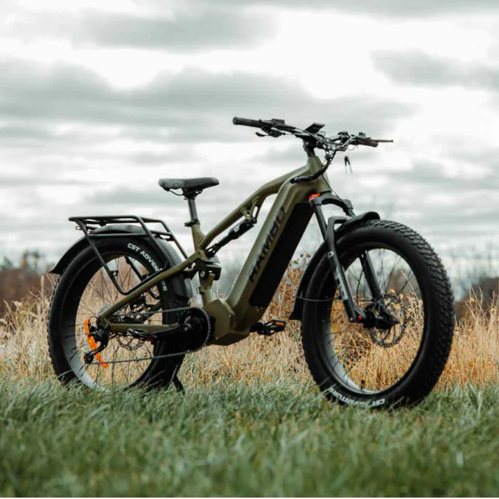 RAMBO Dominator HD| 1000W Mid-Drive Full Suspension Fat Tire Electric Bike