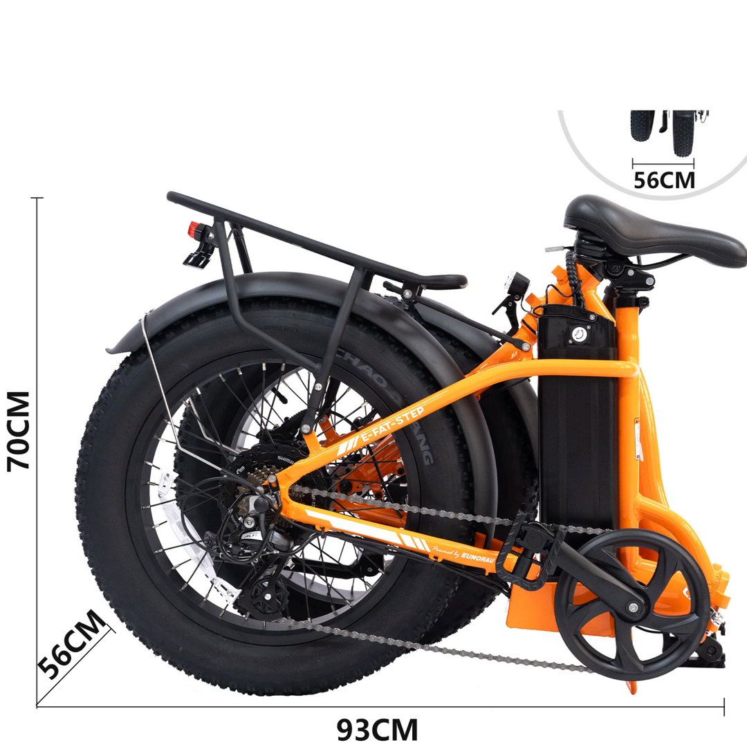Eunorau| E-FAT-STEP 20" Commuter & Off-Road All-Terrain Folding Ebike