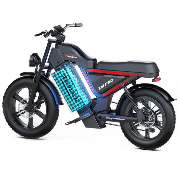 G-FORCE ZM PRO 1500W Peak, 200-Mile, Full Suspension Fat Tire E-Bike
